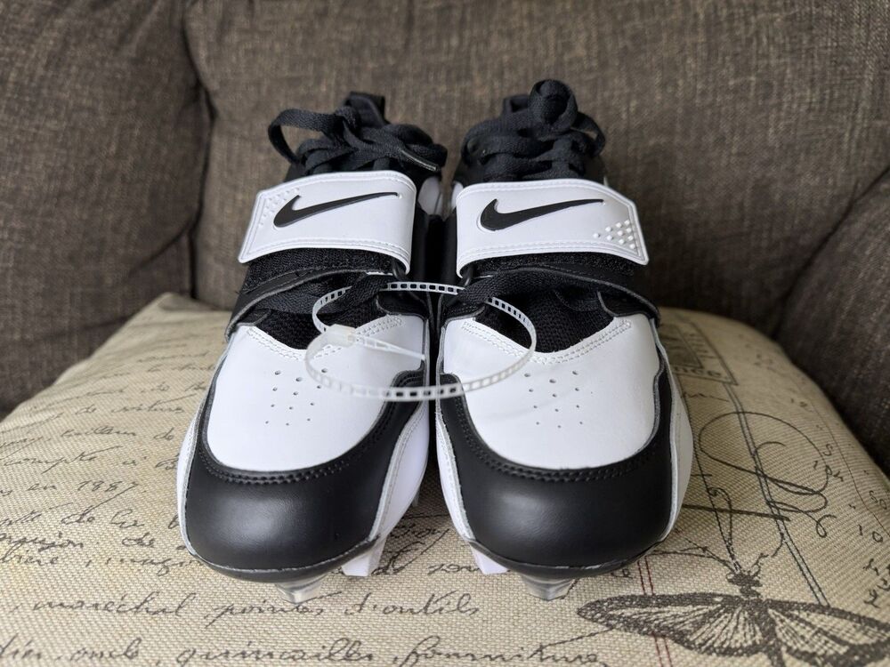 Nike Diamond Turf 93 TD Football Cleats Size 8 White Black HF5298-101 - Picture 3 of 10